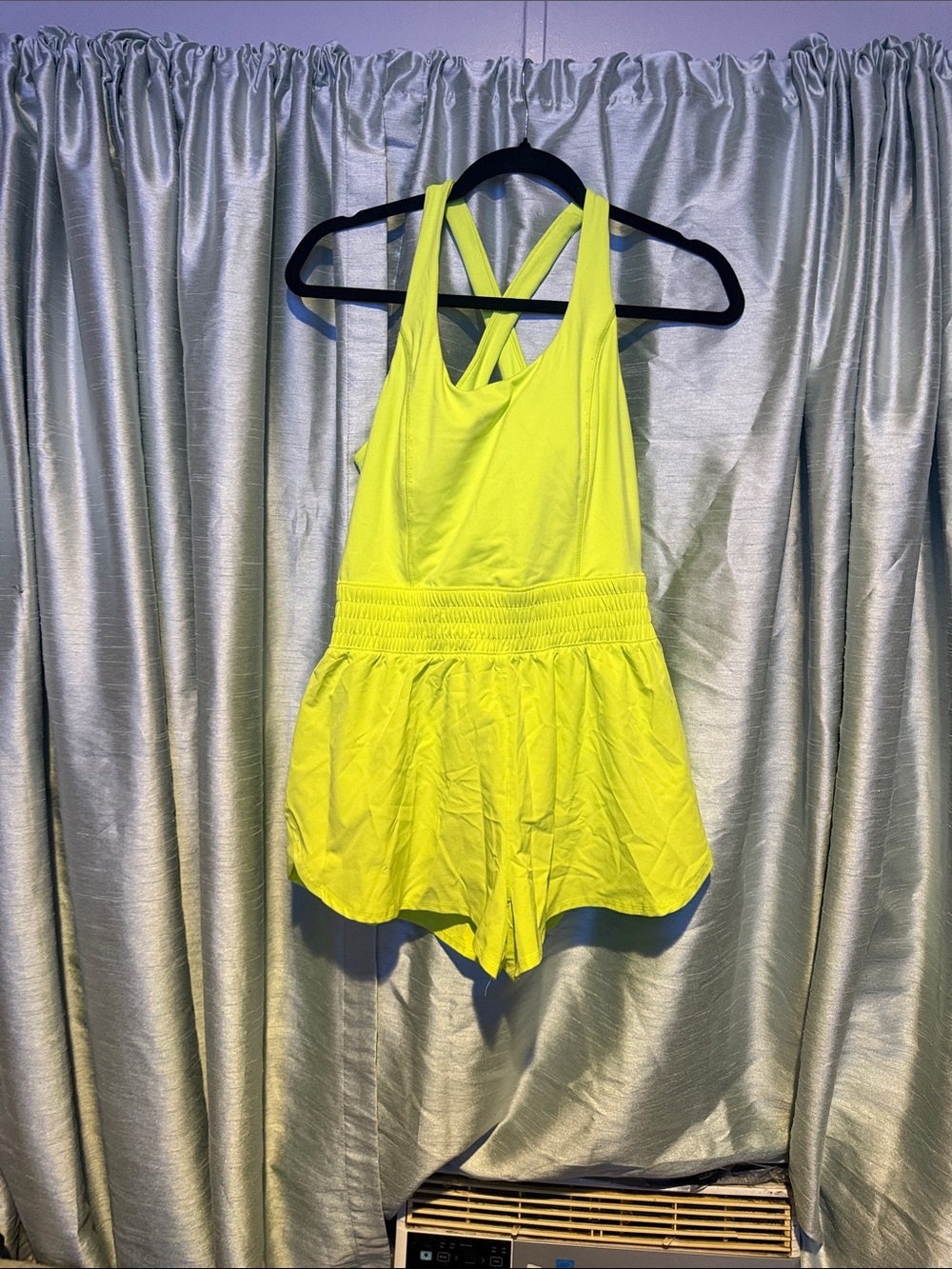 SO Neon Lime Cross-Back Romper